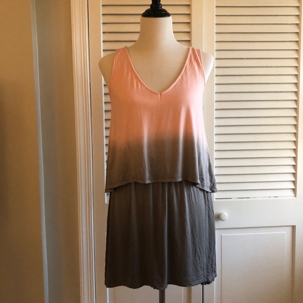 Pink Gray Ombré Dress